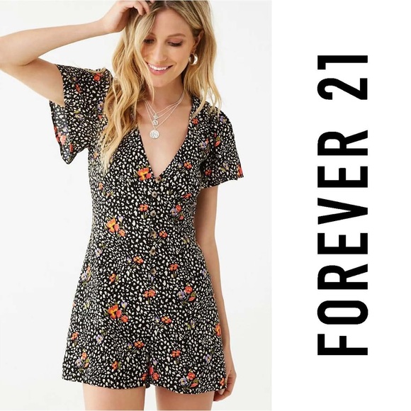 Forever 21 Pants - Forever 21 Floral Print Romper